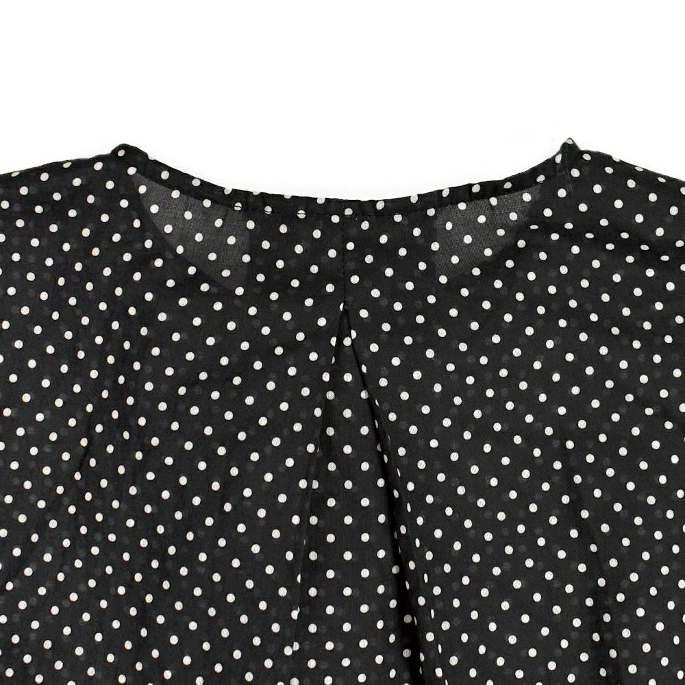 ポンデシャロン (PONT DE CHALONS) ドットptアシメフリルブラウス ドット柄シャツ 22551011