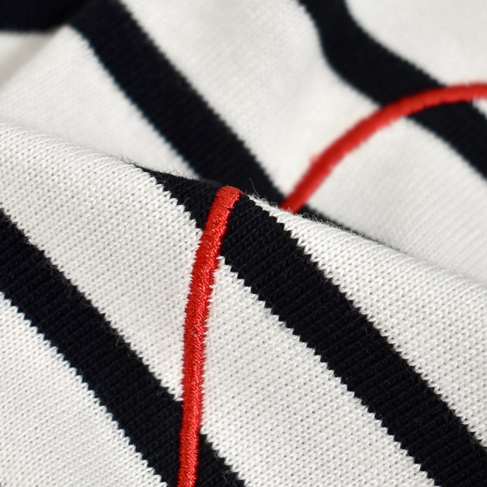 ポンデシャロン (PONT DE CHALONS) ハートパッチボーダーT 長袖Tシャツ ワイドTシャツ 22615612