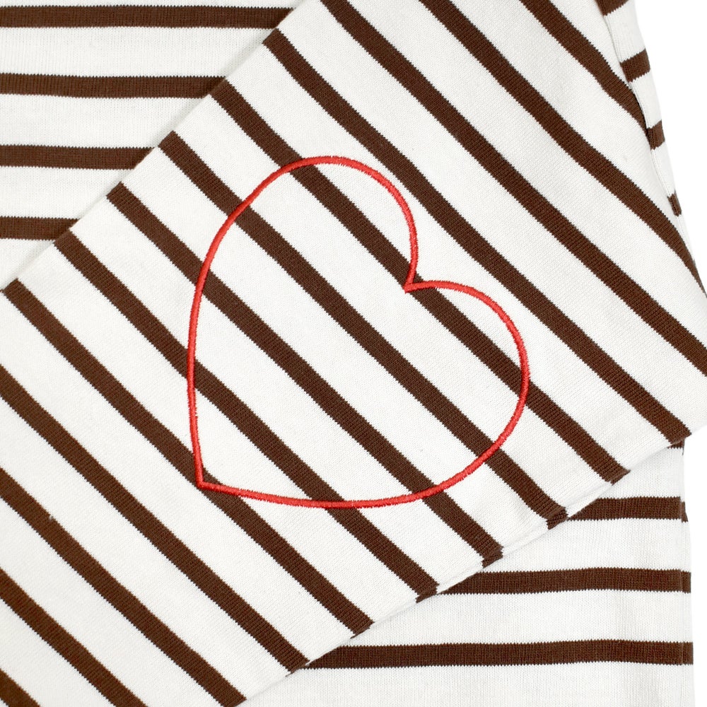 ポンデシャロン (PONT DE CHALONS) ハートパッチボーダーT 長袖Tシャツ ワイドTシャツ 22615612