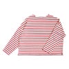 ポンデシャロン (PONT DE CHALONS) ハートパッチボーダーT 長袖Tシャツ ワイドTシャツ 22615612 69.レッド