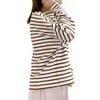 ポンデシャロン (PONT DE CHALONS) ハートパッチボーダーT 長袖Tシャツ ワイドTシャツ 22615612