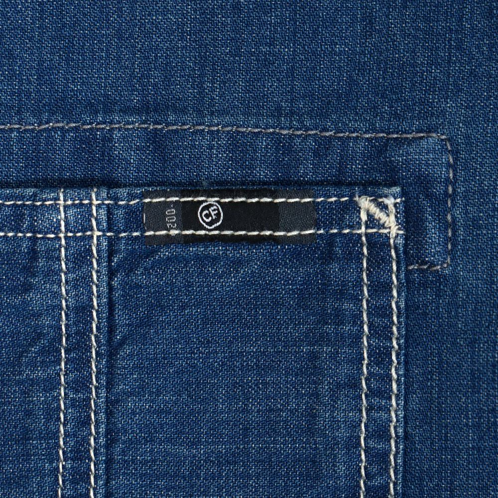 カフェッティ (Cafetty) ロングカバーオール デニムジャケット ノーカラージャケット CF-7194