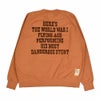 トイズマッコイ (TOYS McCOY) GARMENT DYING SWEAT SHIRT SNOOPY -U.S.A.F. FLYING ACE- 長袖プリントスウェットシャツ スヌーピー TMC2550 091.CARROT