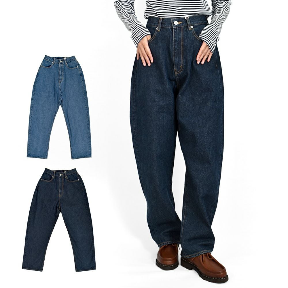 ケレン(KELEN)-VENY- WIDE STRAIGHT DENIM リラックステーパードパンツ デニムパンツ LKL25FPT2113