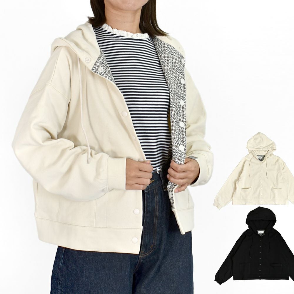 ソソット (sosotto) 裏毛見返しLIBERTYフードJK フードジャケット ライトアウター リバティプリント 42551314