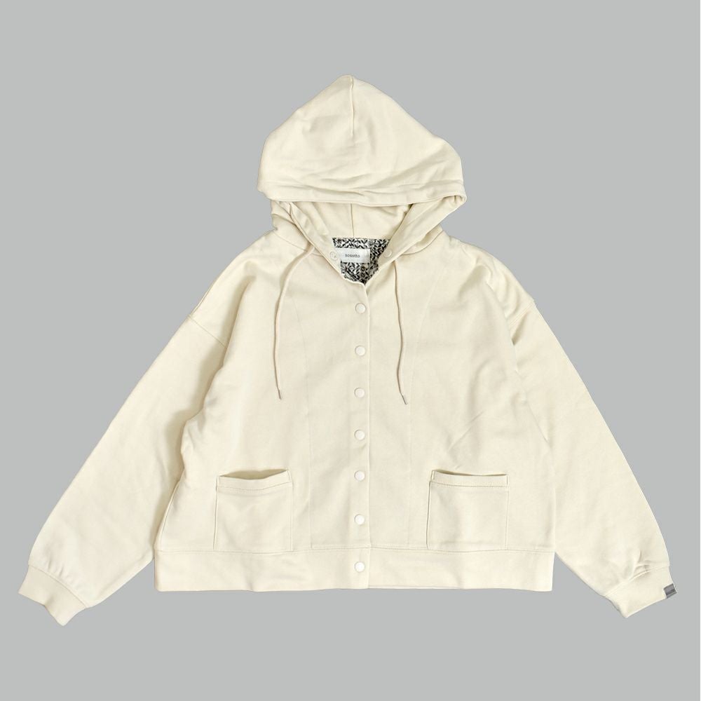 ソソット (sosotto) 裏毛見返しLIBERTYフードJK フードジャケット ライトアウター リバティプリント 42551314 02.OWH(SleepingRose)