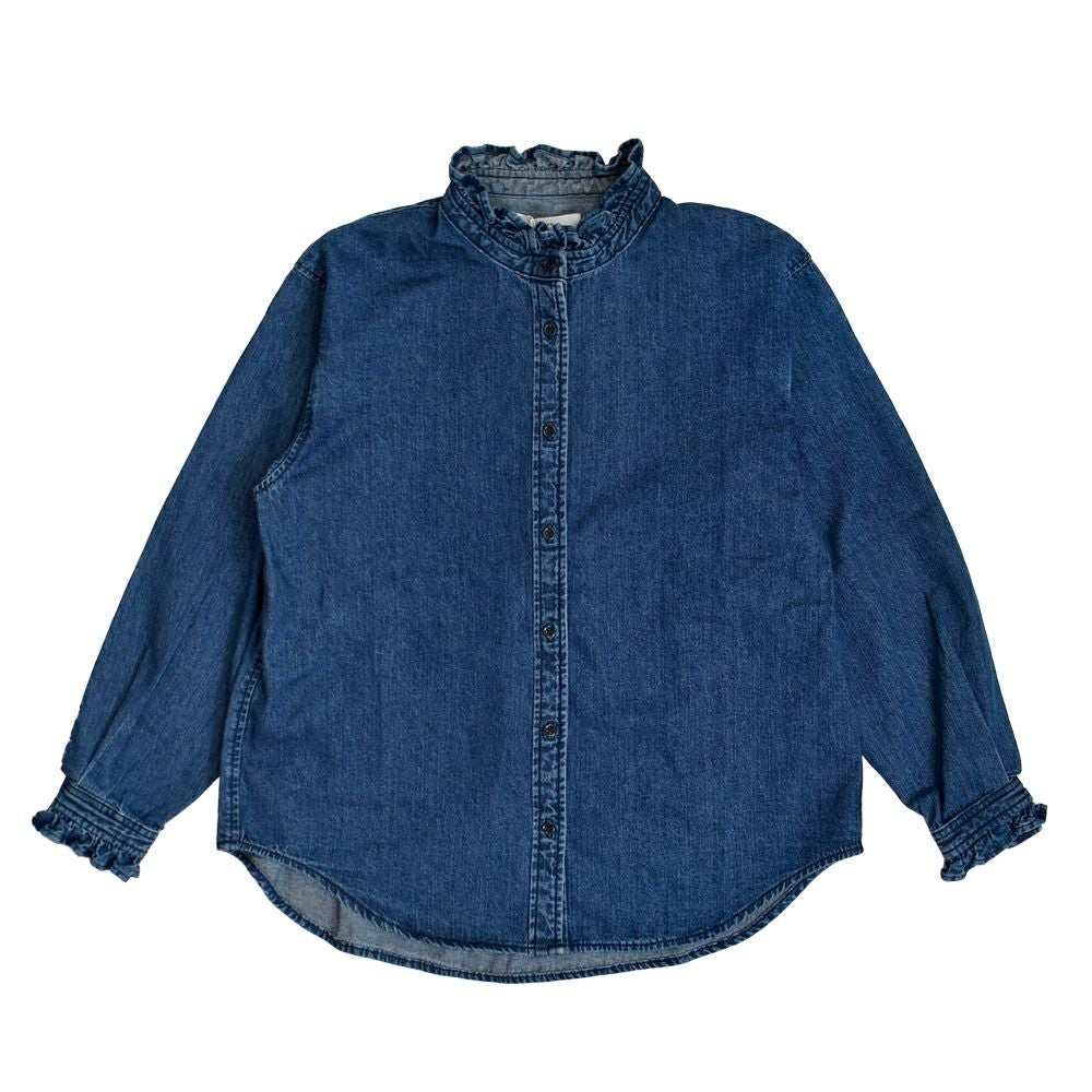 DENIME ドゥニーム シャンブレーシャツ 長袖シャツ ワークシャツ 水色