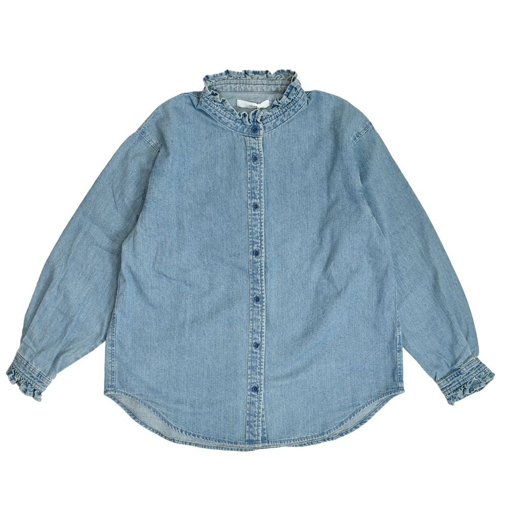 ケレン (KELEN) -SYNTH- FRILL DESIGN DENIM SHIRT 長袖フリル