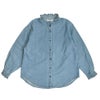 ケレン (KELEN) -SYNTH- FRILL DESIGN DENIM SHIRT 長袖フリルシャンブレーシャツ デニムシャツ LKL25FBL2253 LTINDIGO