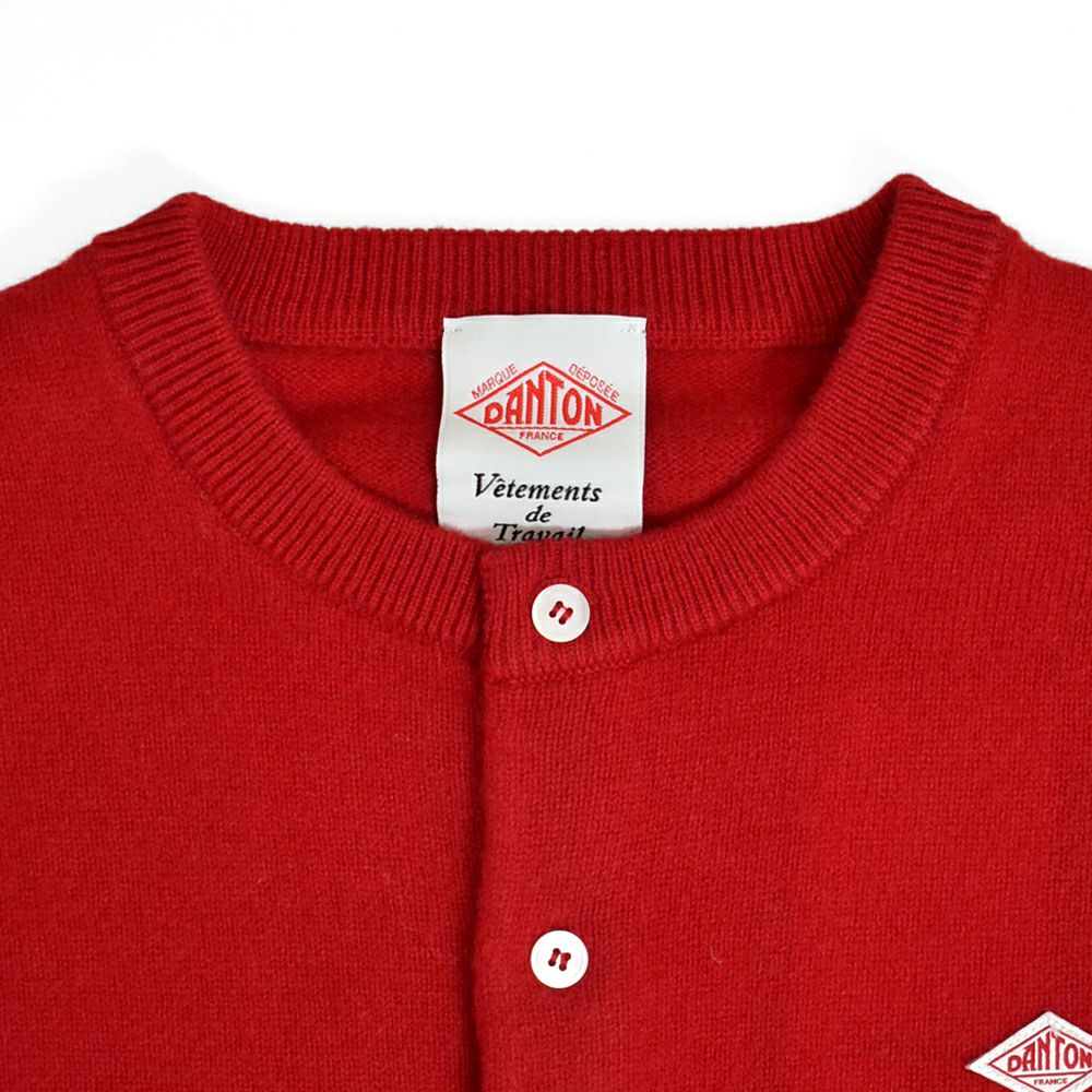 ダントン (DANTON) WOMEN'S LAMBSWOOL CREW NECK KNIT CARDIGAN 長袖