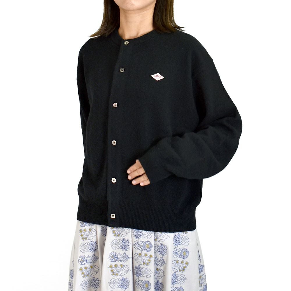 ダントン (DANTON) WOMEN'S LAMBSWOOL CREW NECK KNIT CARDIGAN 長袖