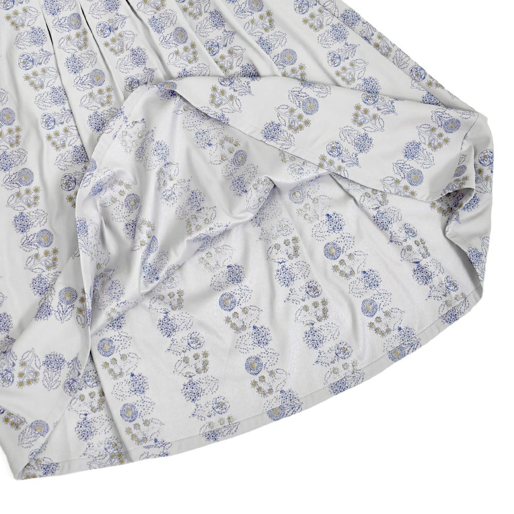 マーブルシュッド (marble SUD) flower language タックスカート 刺繍スカート 07FF073023