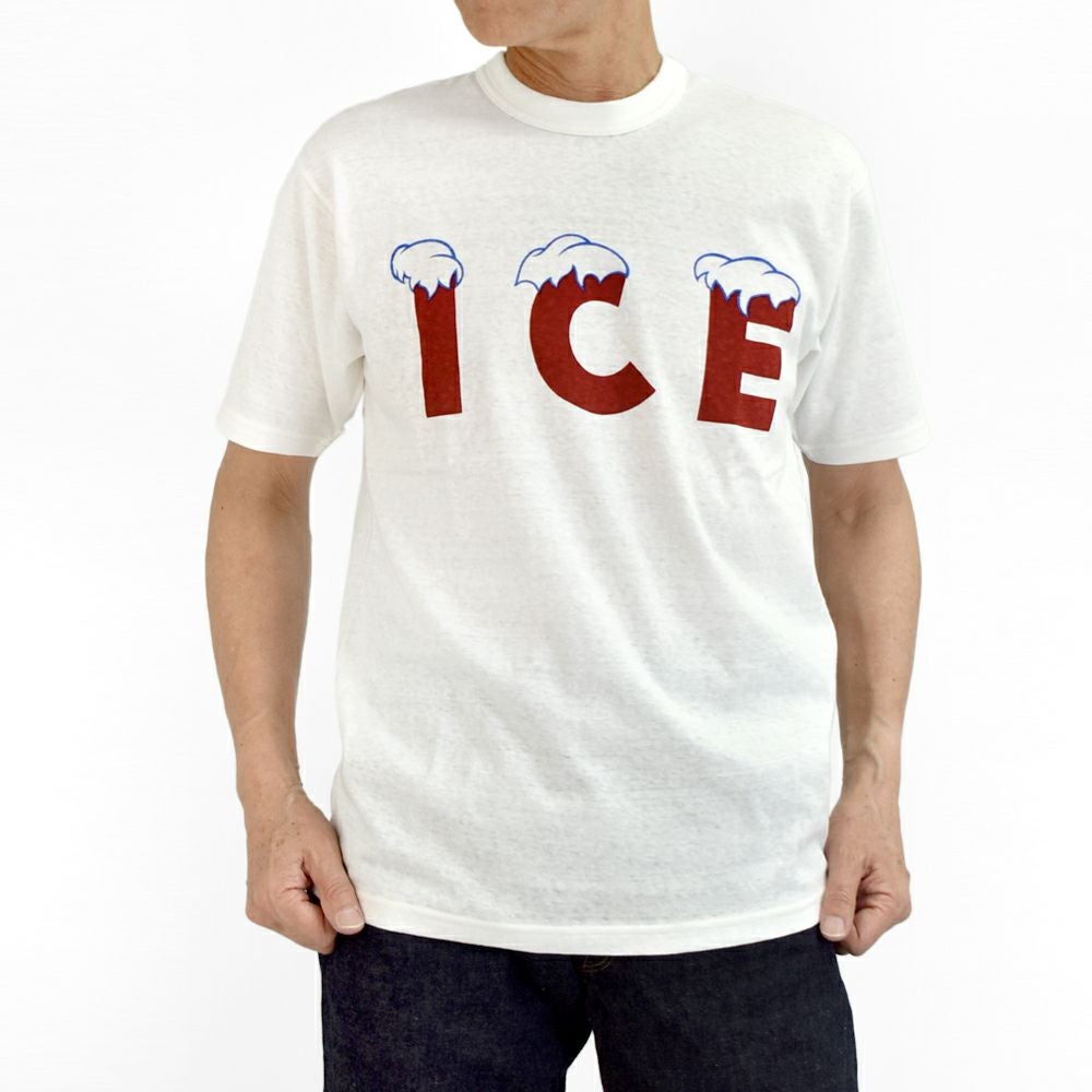フリーホイーラーズ (FREEWHEELERS)-ICE- FREEWHEELERS WOVEN LAVEL Vintage Style Light Weight Jersey 半袖プリントTシャツ 2535001
