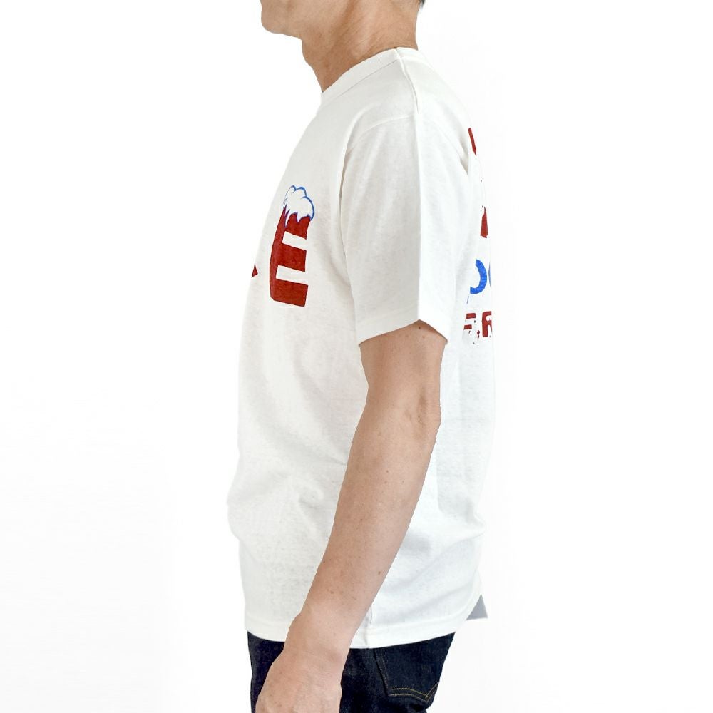 フリーホイーラーズ (FREEWHEELERS) -ICE- FREEWHEELERS WOVEN LAVEL Vintage Style Light Weight Jersey 半袖プリントTシャツ 2535001