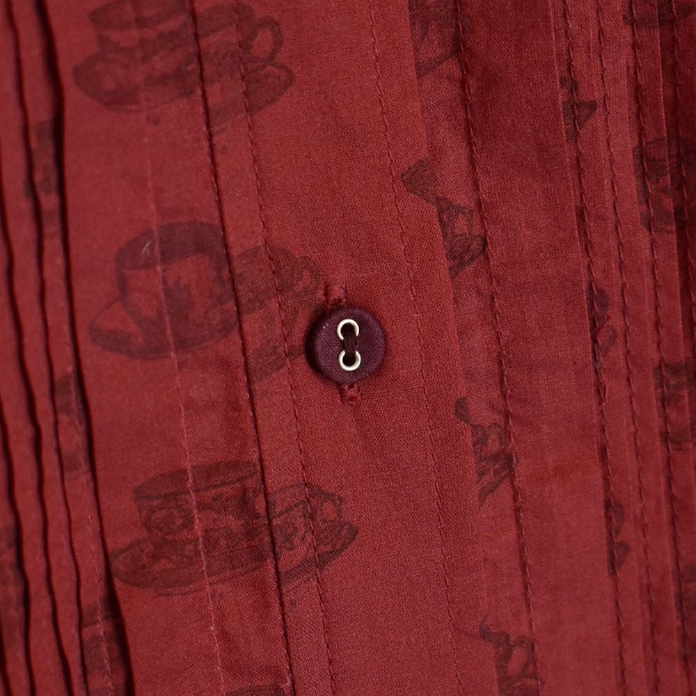 ポンデシャロン (PONT DE CHALONS) ティーカッププリントワンピース (ペチコート付) 前開きノーカラーワンピース 22551528