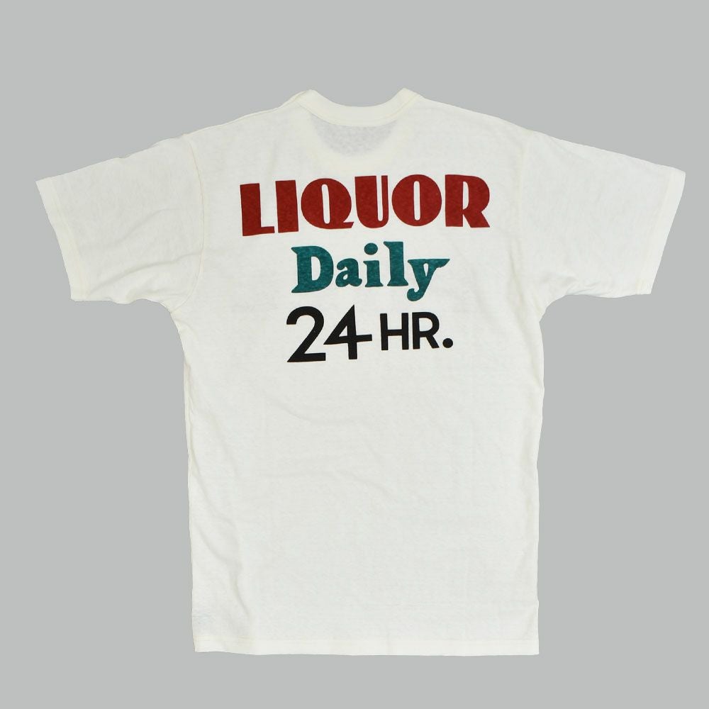 フリーホイーラーズ (FREEWHEELERS) -FUEL- FREEWHEELERS WOVEN LAVEL Vintage Style Light Weight Jersey 半袖プリントTシャツ 2535002 OFF-WHITE