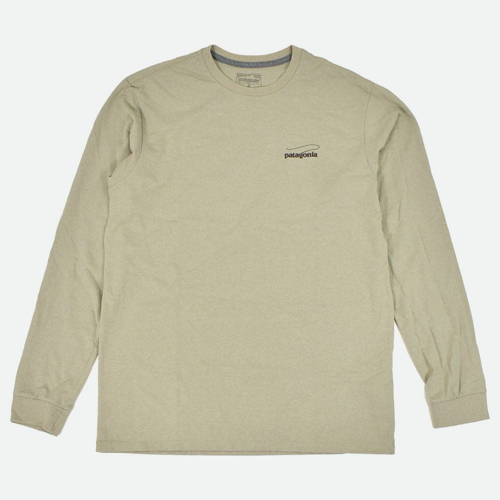パタゴニア (PATAGONIA) メンズ ロングスリーブ キャスティング ロゴ レスポンシビリティー M's L/S Casting Logo Responsibili-Tee プリント長袖Tシャツ ロンT 37819 PUM(Pumice)