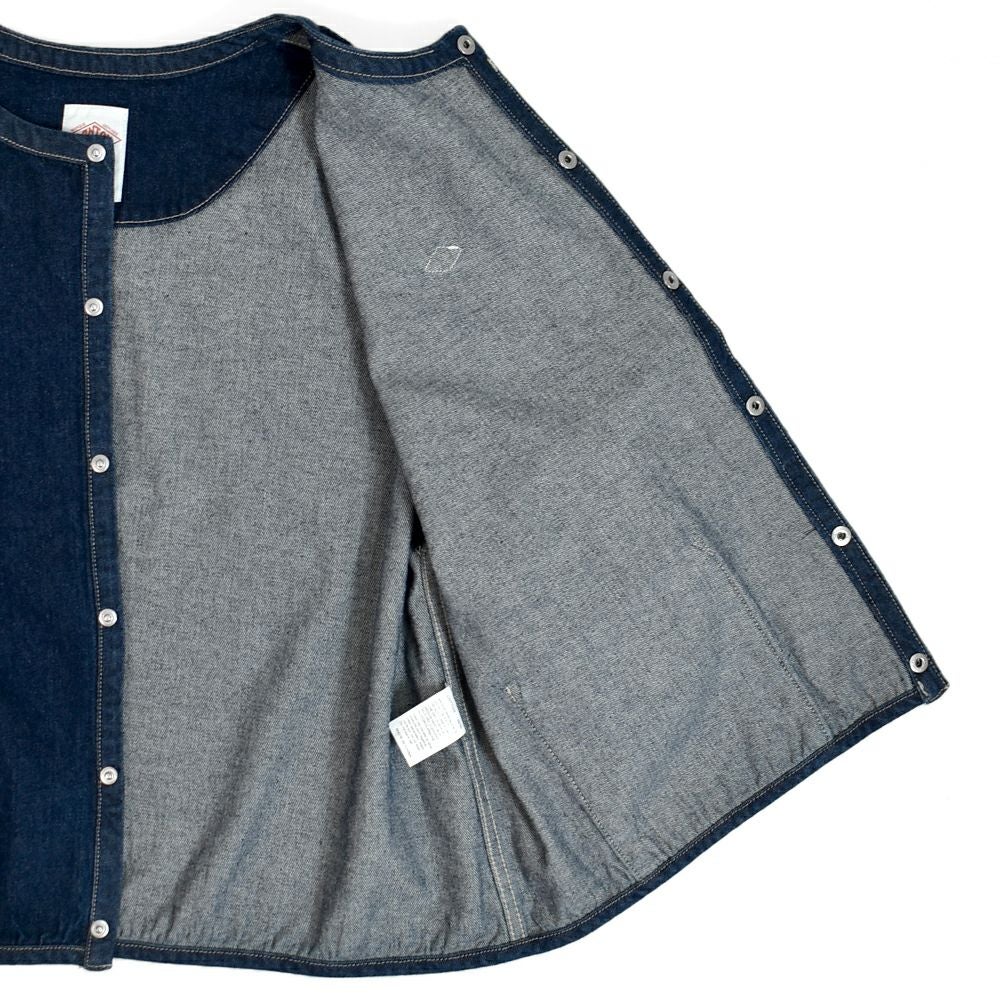 セール】ダントン (DANTON) WOMEN'S DENIM COLLARLESS JACKET CREW