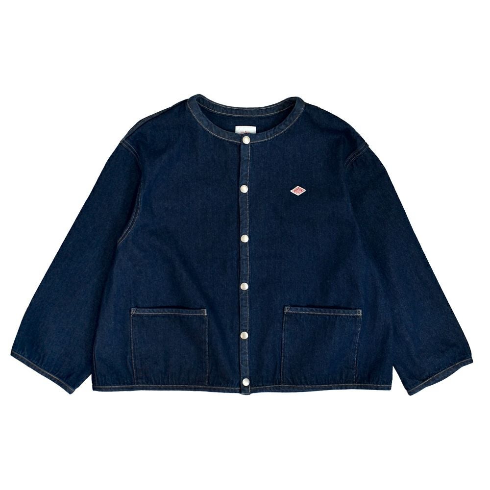 セール】ダントン (DANTON) WOMEN'S DENIM COLLARLESS JACKET CREW