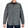 フリーホイーラーズ (FREEWHEELERS) -NEAL- SHIRT 1926 STYLE WORK CLOTHING Vintage Style Grained Chambray BLACK PEPPER CHAMBRAY ニールシャツ 長袖ワークシャツ シャンブレーシャツ 2513103