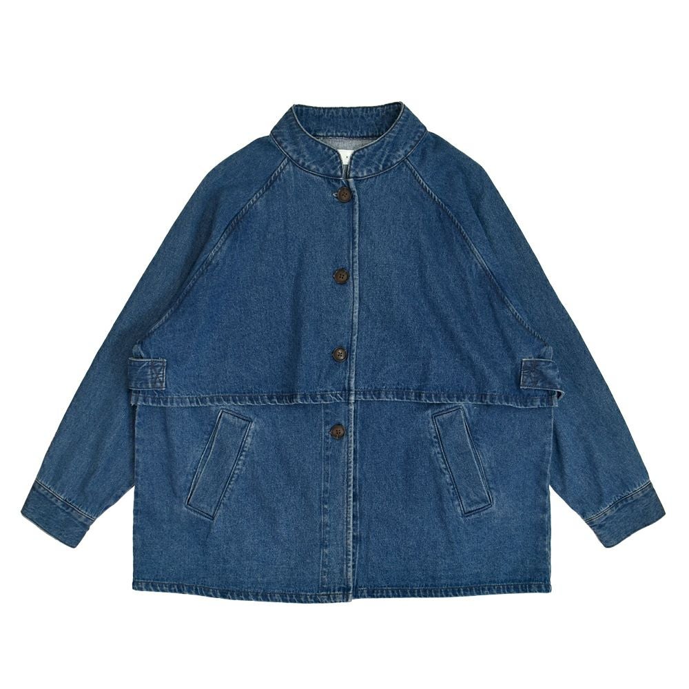 セール】ケレン (KELEN) -KIKO- FLAP DESIGN MAO COLLAR DENIM JACKET