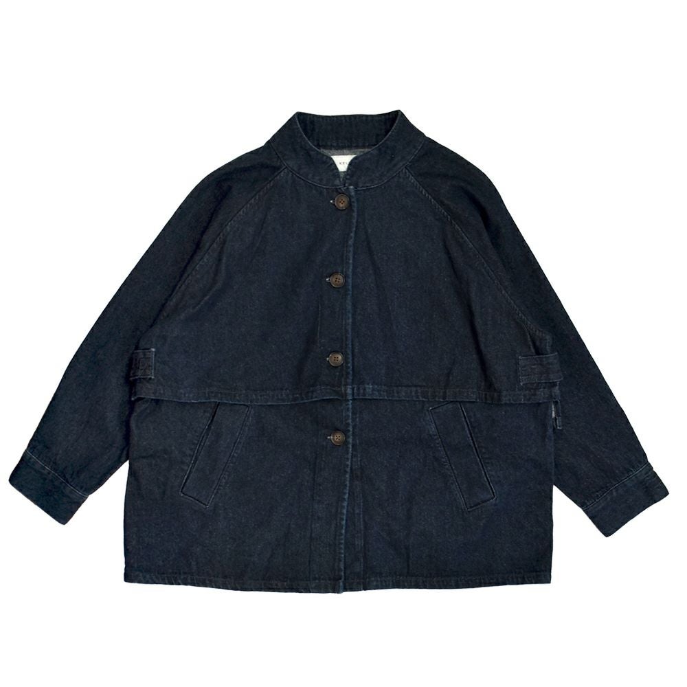 セール】ケレン (KELEN) -KIKO- FLAP DESIGN MAO COLLAR DENIM JACKET
