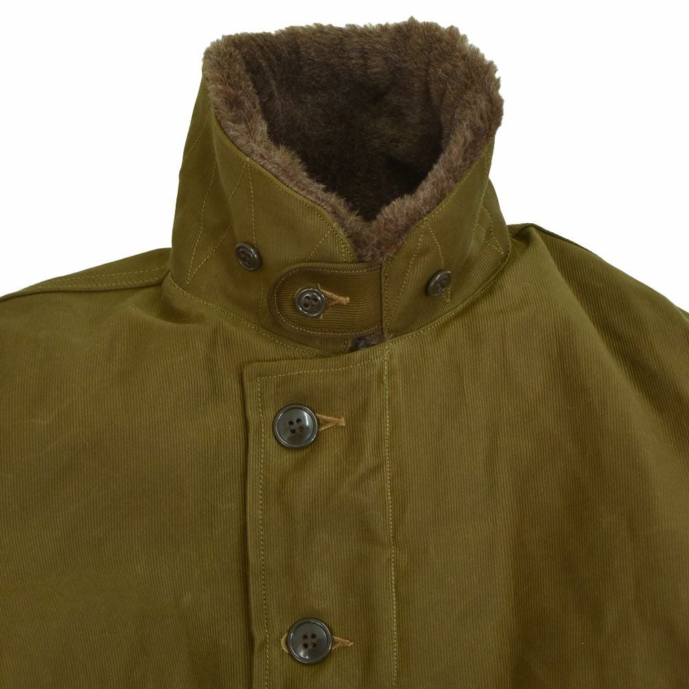 フリーホイーラーズ (FREEWHEELERS) NAVY DEPARTMENT JACKET, DECK,ZIP TYPE N-1 1940s MILITARY CLOTHING DARK KHAKI BEIGE：NXS1404 Original Jungle Cloth Paraffin Coating デッキジャケット アウター コート 2531001
