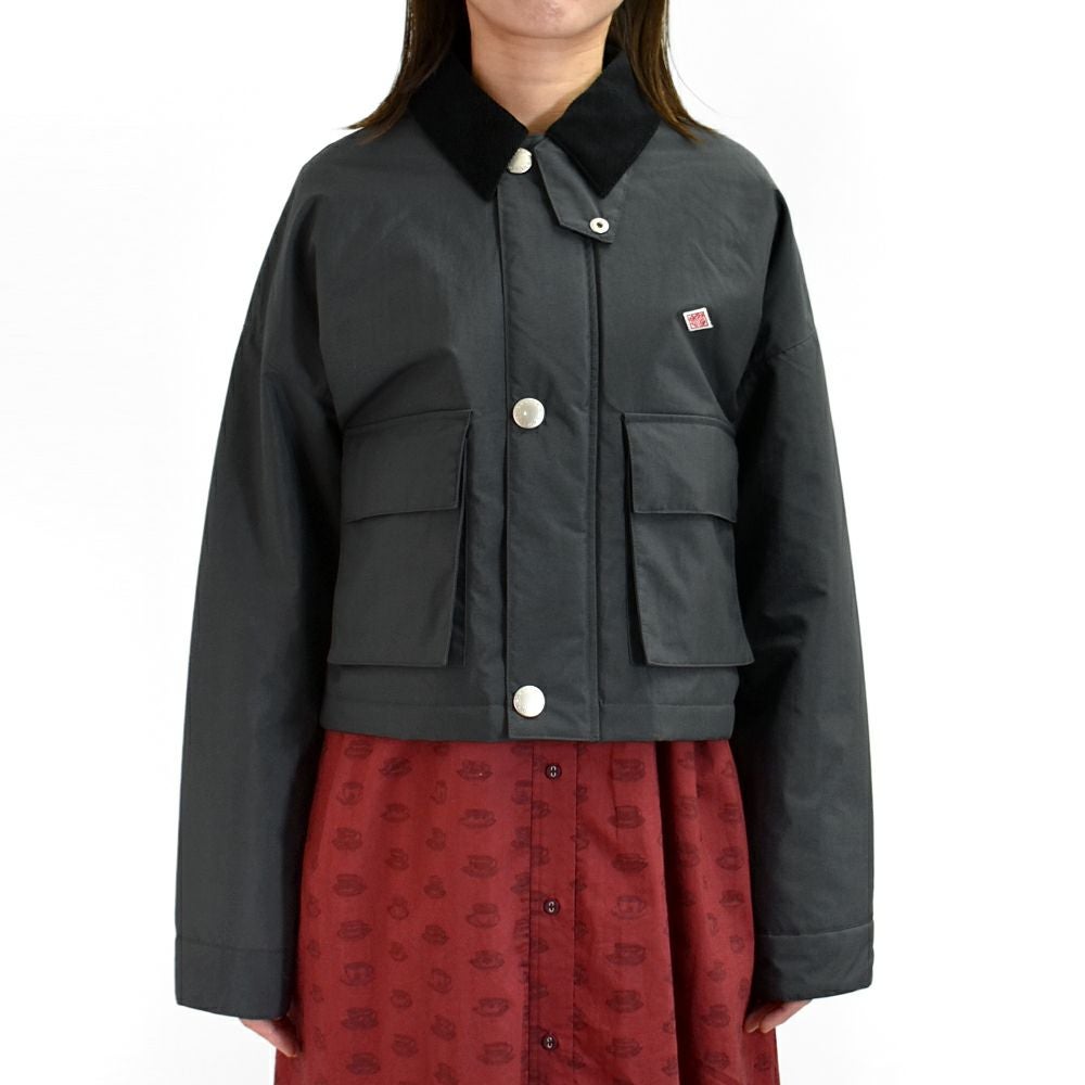 WOMEN'S NYLON TAFFETA SHORT JACKET ブラック DANTON（ダントン）の「WOMEN'S NYLON TAFFETA SHORT JACKET（ブルゾン