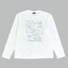 マーブルシュッド (marble SUD) frame flower L/S Tシャツ 刺繍長袖Tシャツ ロンT 01FF020225 01.WHT
