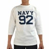 ウエアハウス (WAREHOUSE) Lot 4063 7分袖フットボールT NAVY 92 プリントTシャツ ロンT