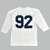 ウエアハウス (WAREHOUSE) Lot 4063 7分袖フットボールT NAVY 92 プリントTシャツ ロンT オフ