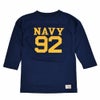 ウエアハウス (WAREHOUSE) Lot 4063 7分袖フットボールT NAVY 92 プリントTシャツ ロンT ネイビー
