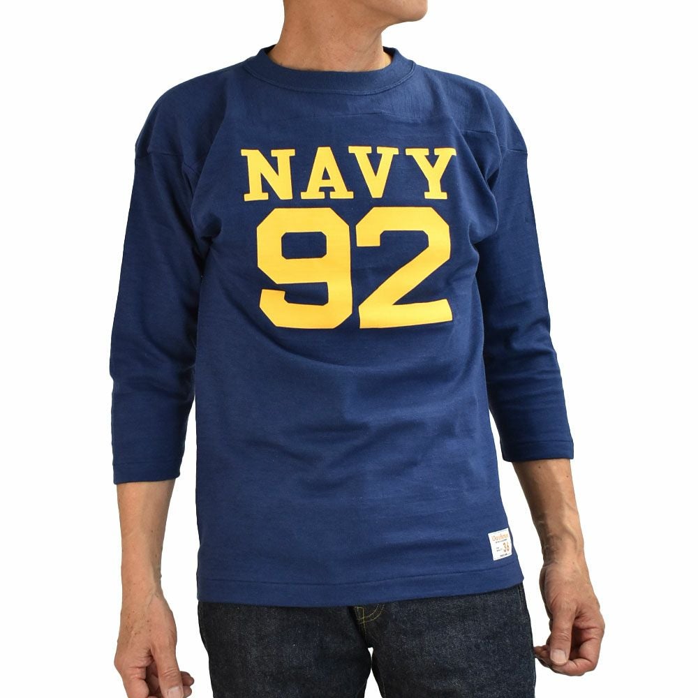 ウエアハウス (WAREHOUSE) Lot 4063 7分袖フットボールT NAVY 92