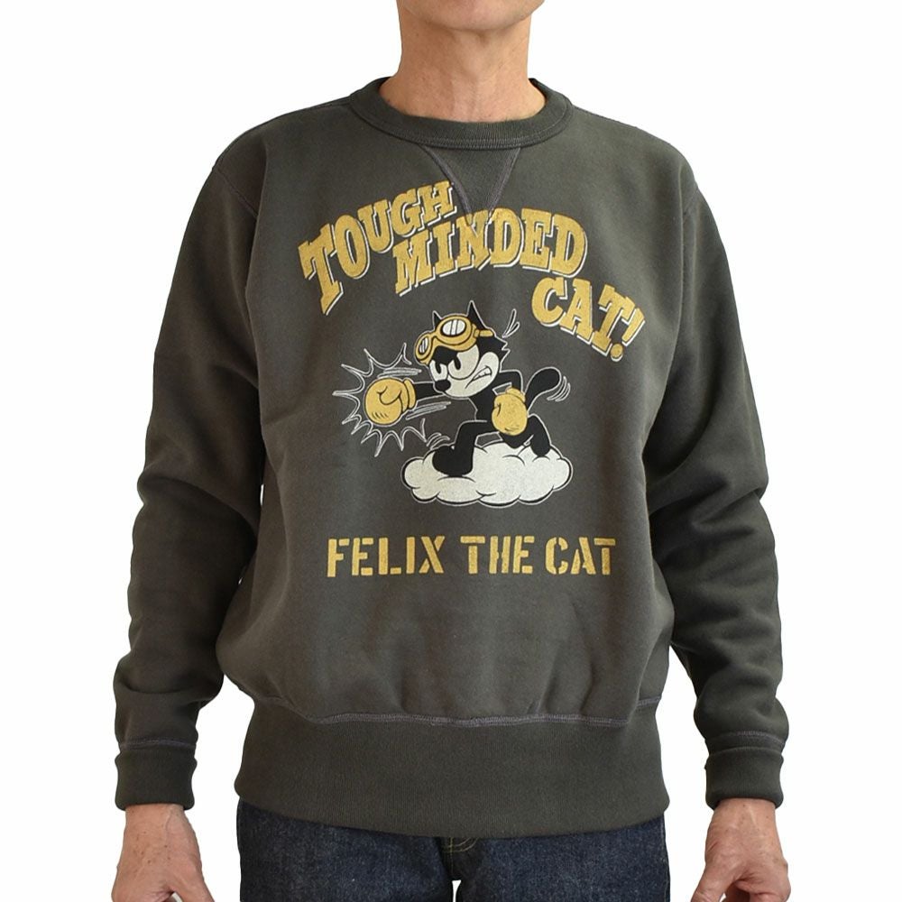 トイズマッコイ (TOYS McCOY) HEAVYWEIGHT SWEAT SHIRT FELIX THE CAT -TOUGH MINDED CAT!- 長袖プリントスウェットシャツ フィリックス ザ キャット TMC2547