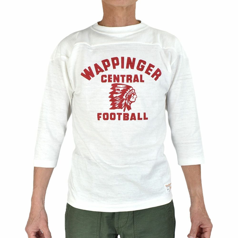 ウエアハウス (WAREHOUSE) Lot 4063 7分袖フットボールT WAPPINGER プリントTシャツ ロンT