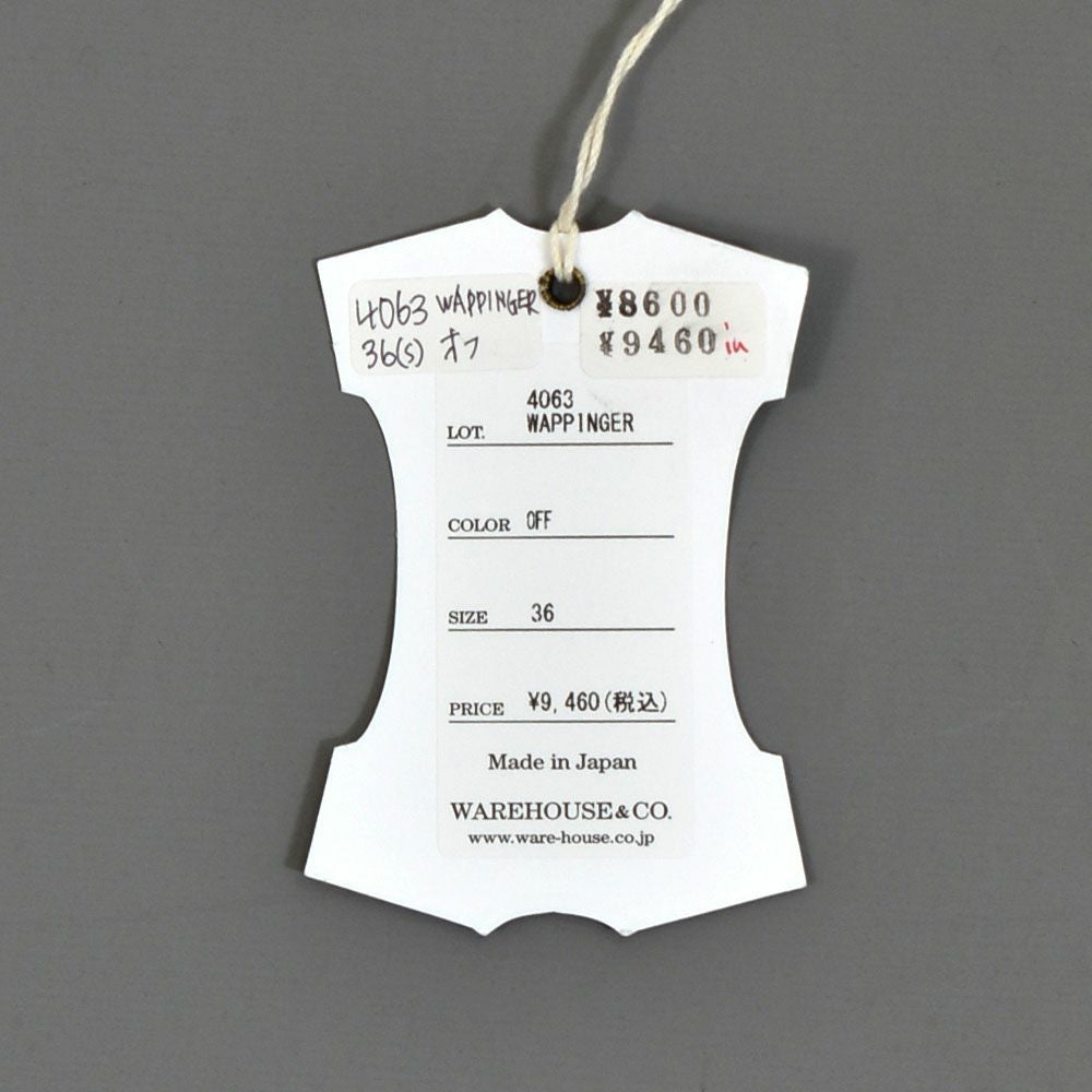 ウエアハウス (WAREHOUSE) Lot 4063 7分袖フットボールT WAPPINGER プリントTシャツ ロンT