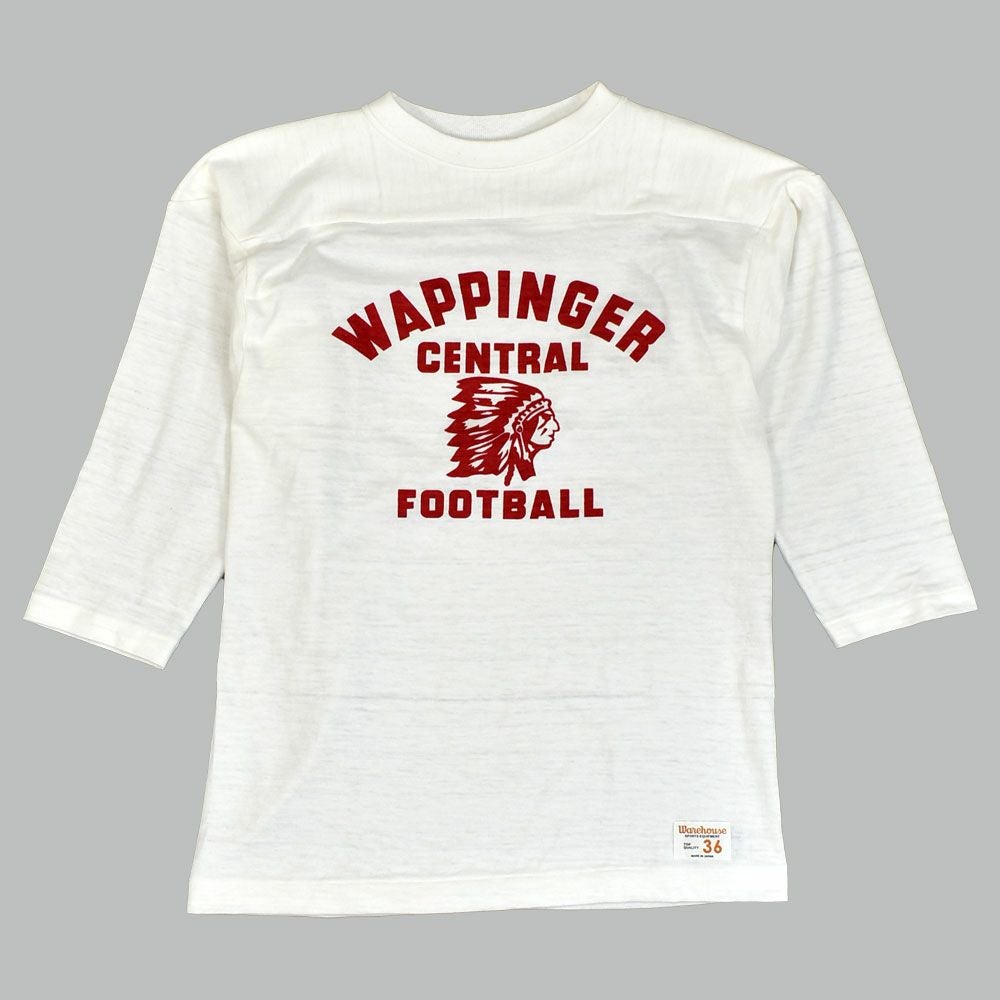 ウエアハウス (WAREHOUSE) Lot 4063 7分袖フットボールT WAPPINGER プリントTシャツ ロンT オフ