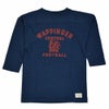 ウエアハウス (WAREHOUSE) Lot 4063 7分袖フットボールT WAPPINGER プリントTシャツ ロンT ネイビー