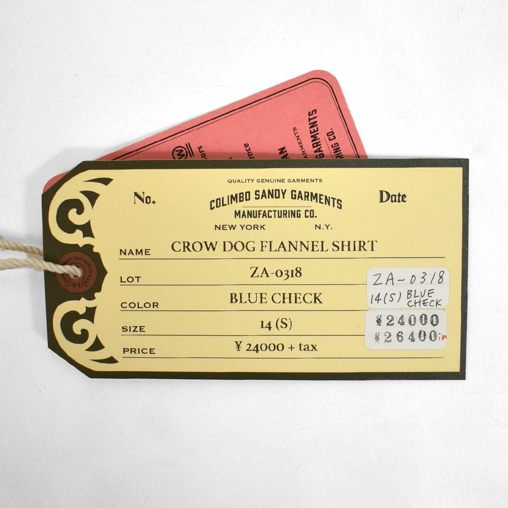 コリンボ (COLIMBO) CROW DOG FLANNEL SHIRT クロゥドッグ フランネル