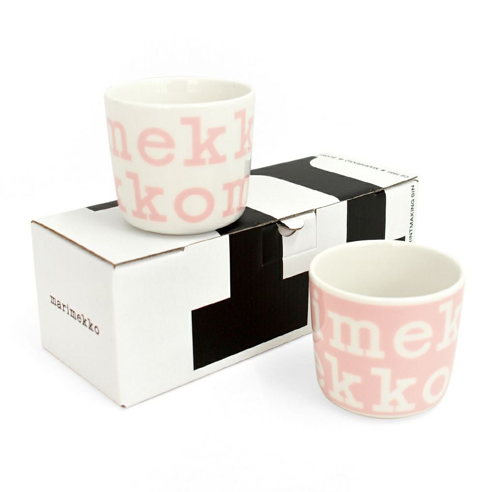 マリメッコ (marimekko) 【日本限定】Logo コーヒーカップセット（ハンドルなし） 食器 2個セット ギフトボックス ペア 52259-4-74927 52259474927
