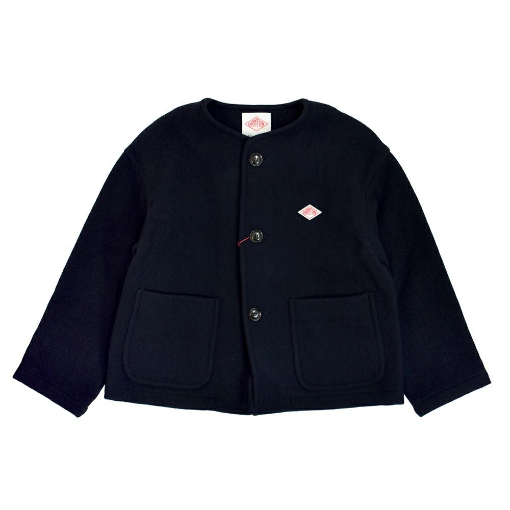 ダントン (DANTON) WOMEN'S WOOL LIGHT PILE COLLARLESS JACKET ノー