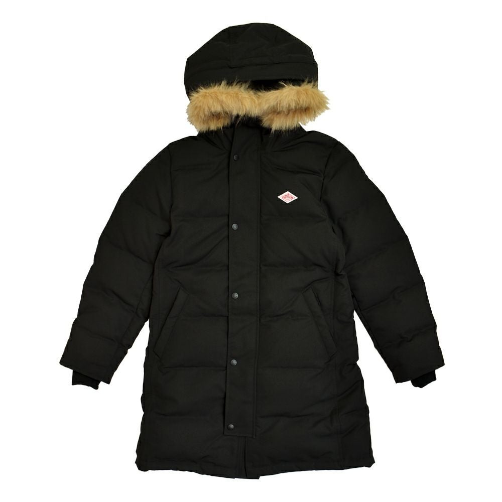 ダントン (DANTON) WOMEN'S FAUX FUR HOODED DOWN COAT FAKE FAR HOODED DOWN COAT ファー付きミドル丈ダウンコート ジャッケット アウター DT-A0006TPR BLACK
