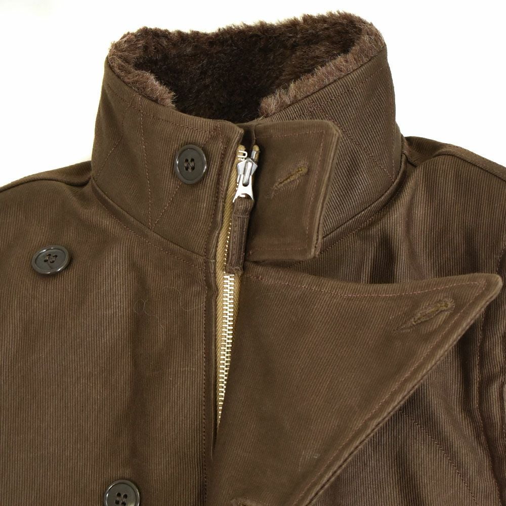 フリーホイーラーズ (FREEWHEELERS) -WINTER AVIATORS' VEST- 1930~1940s CIVILIAN MILITARY STYLE CLOTHING Original Jungle Cloth Paraffin Coating DARK RED BEIGE アヴィエイターズベスト アビエイターズベスト コットンベスト 内側ボアベスト ミリタリーベスト 2531006