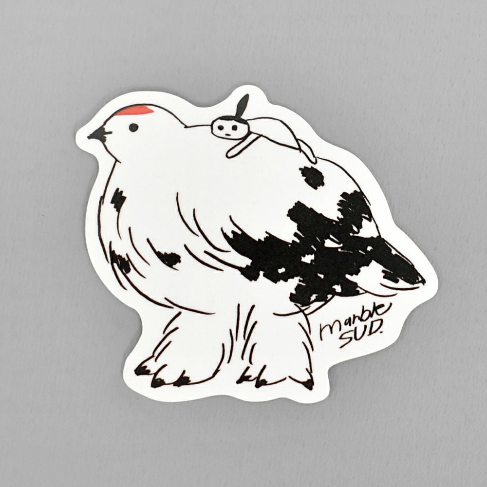 マーブルシュッド (marble SUD) raicho ステッカー エビスミナミちゃん×ライチョウ ライチョウ保護スクラムプロジェクト 長野県 09FS999204