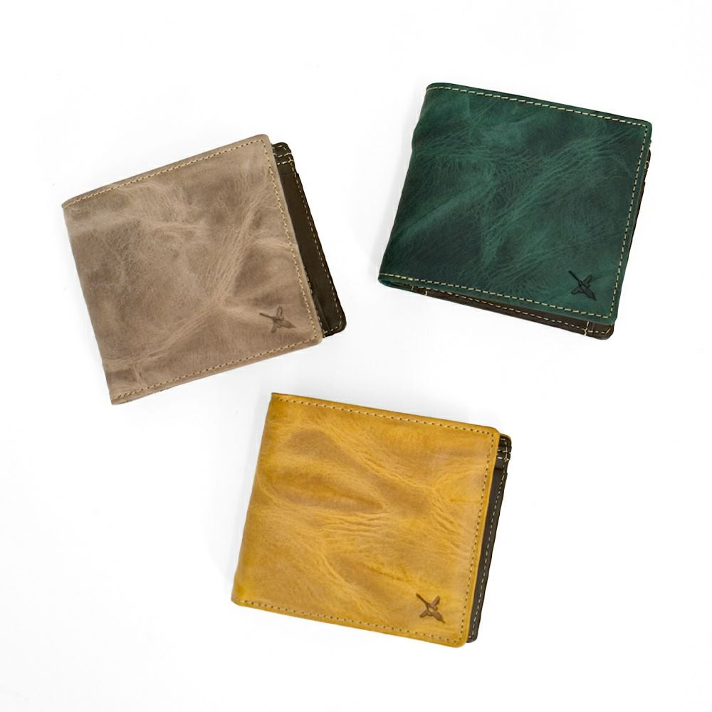 アインソフ (Ain Soph) ワクシープレス 二つ折財布 ボックス小銭入れ 革財布 レザーウォレット イタリアンレザー 日本製 DA1036-WPS