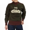 フリーホイーラーズ (FREEWHEELERS) -BIRNER LAKES MODIFIED- ATHLETIC SWEAT SHIRT LATE 1930s COMFORTABLE RIB KNIT TRIMMED SWEAT SHIRT Vintage Style Special Heavy Weight Fleece DARK OLIVE DRAB × OLD BROWN 長袖トレーナー スウェットシャツ 2534008