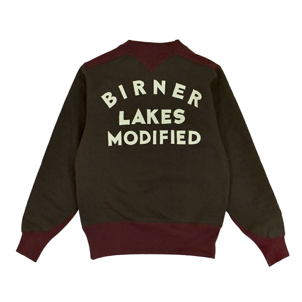 フリーホイーラーズ (FREEWHEELERS) -BIRNER LAKES MODIFIED- ATHLETIC SWEAT SHIRT LATE 1930s COMFORTABLE RIB KNIT TRIMMED SWEAT SHIRT Vintage Style Special Heavy Weight Fleece DARK OLIVE DRAB × OLD BROWN 長袖トレーナー スウェットシャツ 2534008 DARK OLIVE DRAB × OLD BROWN