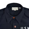 フリーホイーラーズ (FREEWHEELERS) -Jolly Rogers CV17- 1930s~1940s MILITARY CUSTOM SHIRT Original Cotton Hard Twist Kersey DARK NAVY 長袖ワークシャツ 2533004