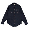 フリーホイーラーズ (FREEWHEELERS) -Jolly Rogers CV17- 1930s~1940s MILITARY CUSTOM SHIRT Original Cotton Hard Twist Kersey DARK NAVY 長袖ワークシャツ 2533004 DARK NAVY