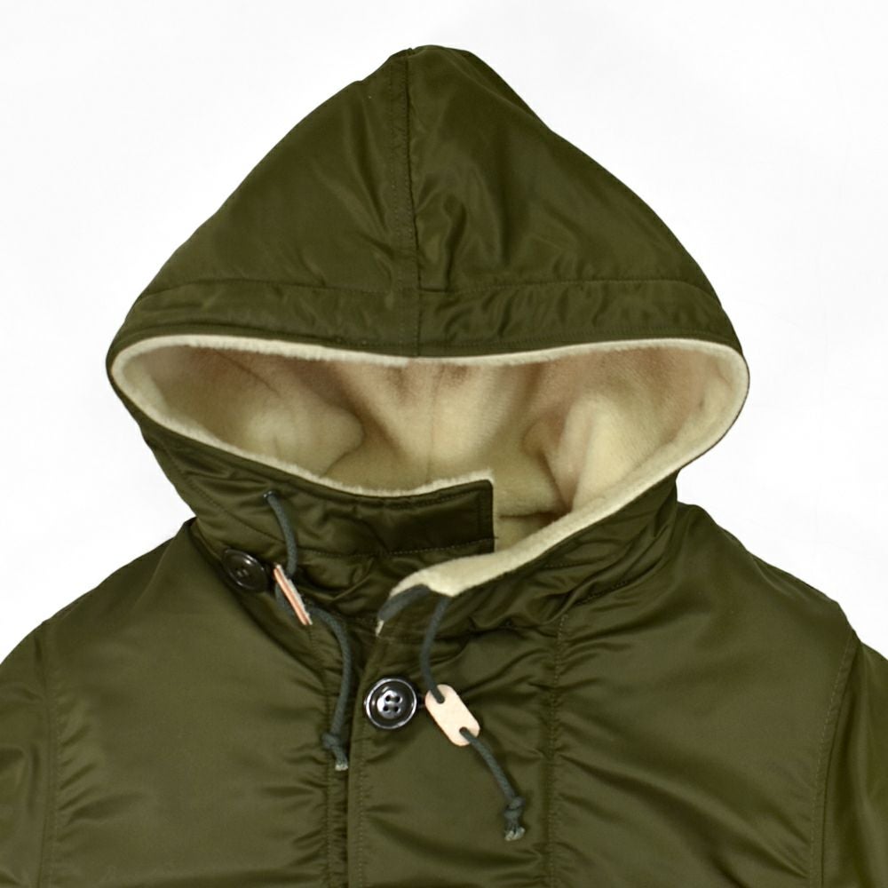 フリーホイーラーズ (FREEWHEELERS) - M-1949 - COAT AIR CREW HEAVY ATTACHED HOOD 1940~1950s CIVILIAN MILITARY STYLE CLOTHING Original Nylon 66 Twill KHAKI OLIVE ミリタリージャケット アウター コート 2531007